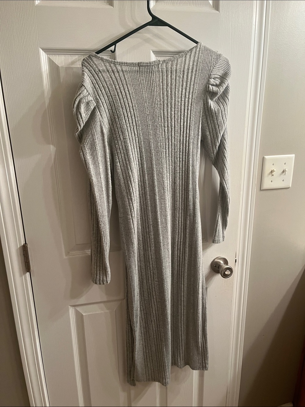 Absolutely Famous Bodycon Gray Sweater Dress - Picture 5 of 5